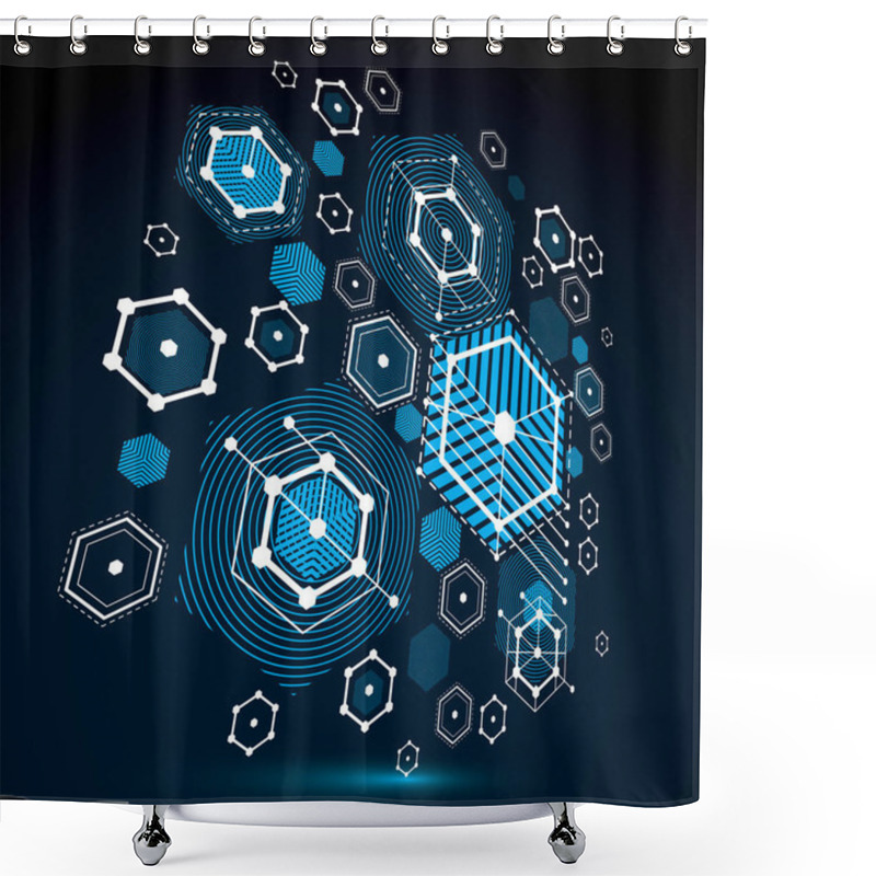 Personality  Modular Background Created From Simple Geometric Figures Shower Curtains