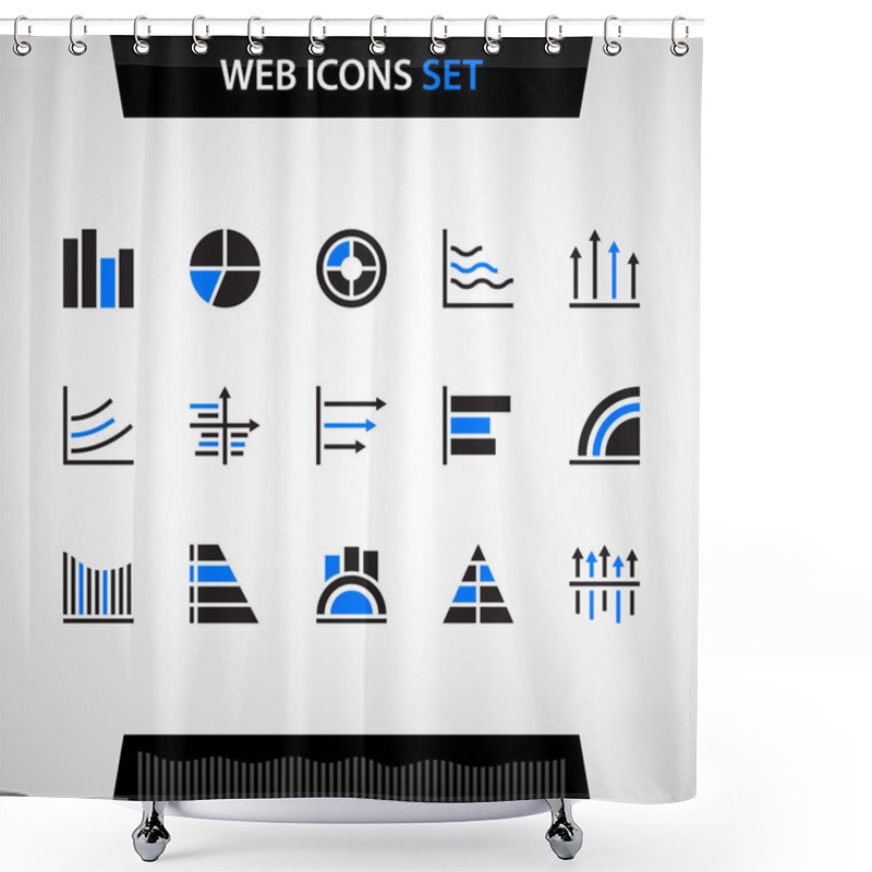 Personality  Finance And Business Vector Icon Set Shower Curtains