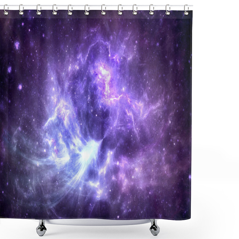 Personality  Deep Space Nebula Shower Curtains