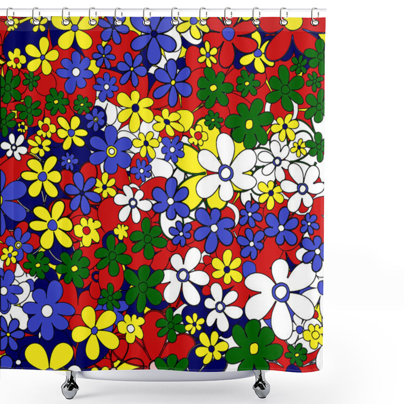 Personality  Pop Art. Power Flower Shower Curtains