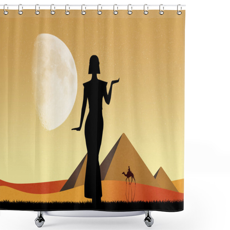 Personality  Cleopatra In Egypt Shower Curtains