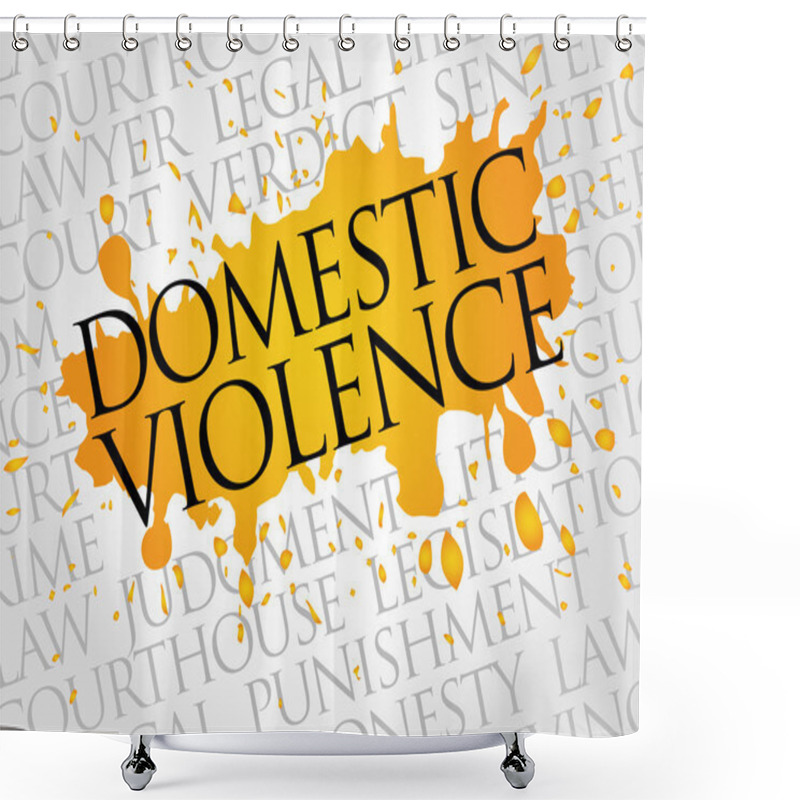 Personality  Domestic Violence Word Cloud Shower Curtains