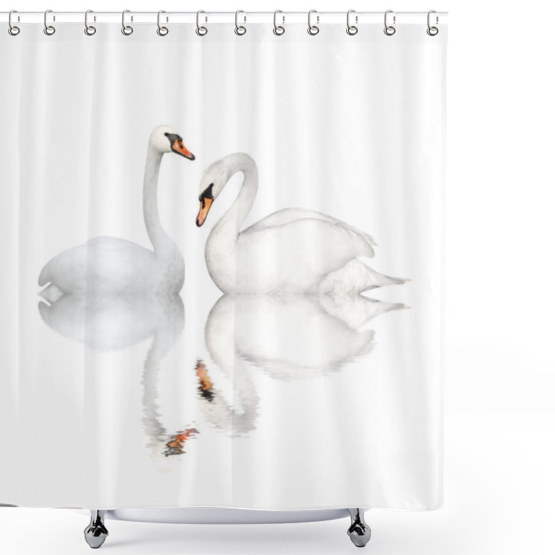 Personality  Two Swans Shower Curtains