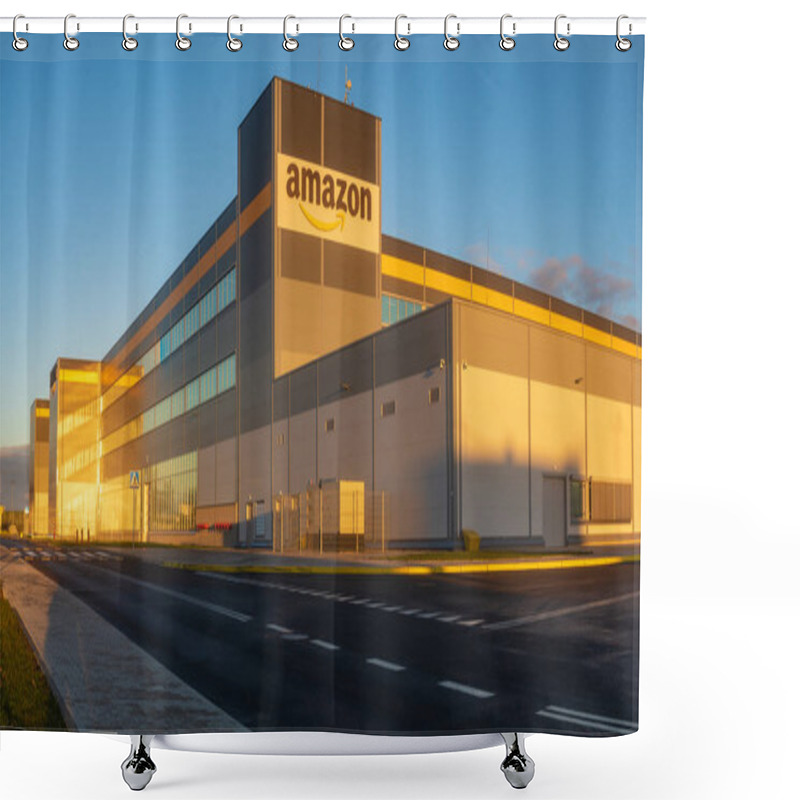 Personality  Szczecin, Poland - January: Amazon Logistics Center Near Szczecin In Poland Shower Curtains