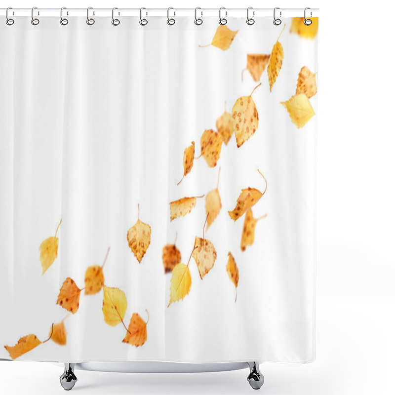 Personality  Falling Autumn Leaves Shower Curtains