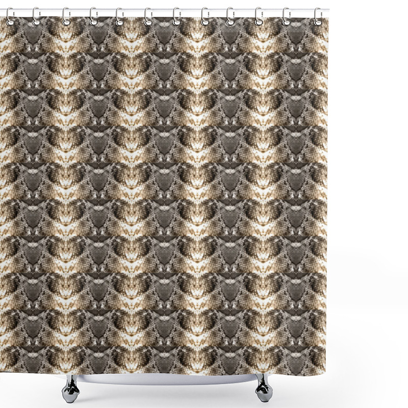 Personality  Pattern With Snake Skin Elements Shower Curtains