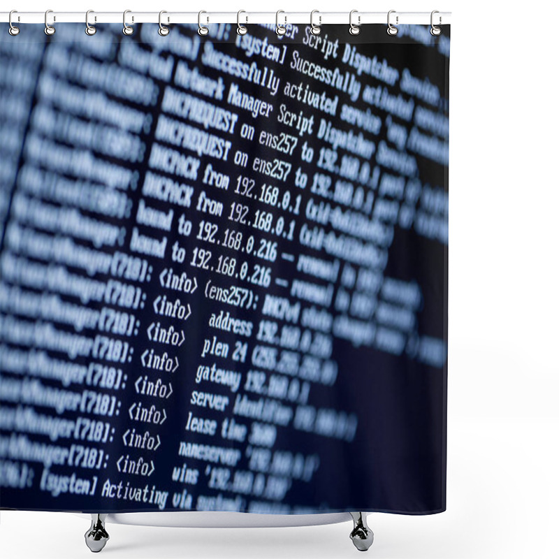 Personality  Server Configuration Command Lines On A Monitor Shower Curtains