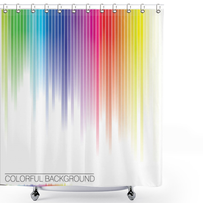 Personality  Abstract Rainbow Colours Background Shower Curtains