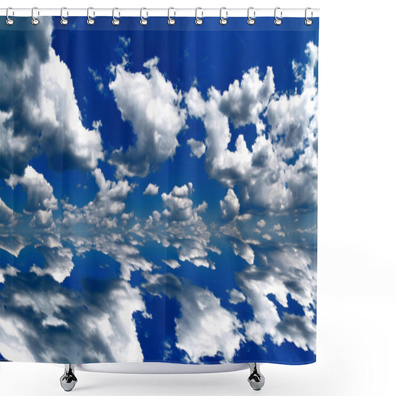 Personality  Clouds And Blue Sky Shower Curtains