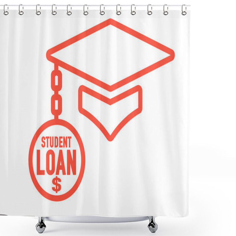 Personality  Graduate Student Loan Icons - Student Loan Graphics For Education Financial Aid Or Assistance, Government Loans, And Debt Shower Curtains