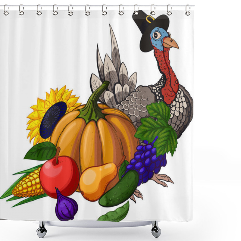 Personality  Thanksgiving Still Life Shower Curtains