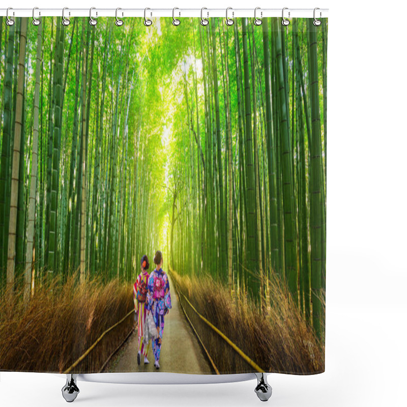 Personality  Arashiyama Bamboo Forest Scenery Shower Curtains