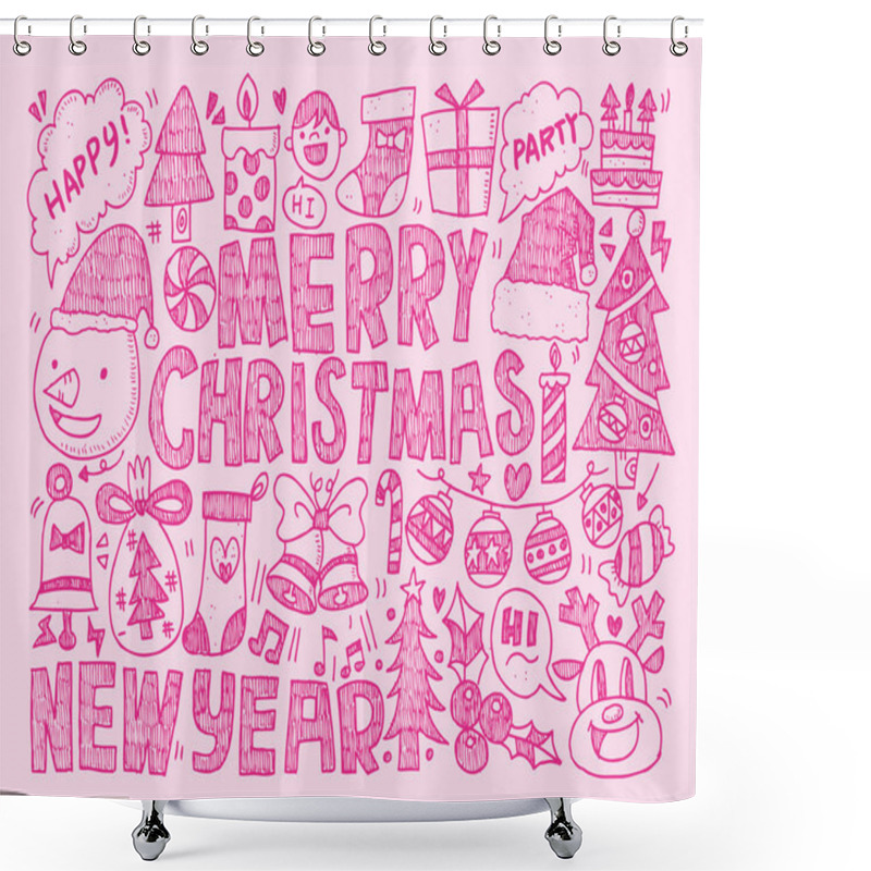 Personality  Christmas Background Shower Curtains