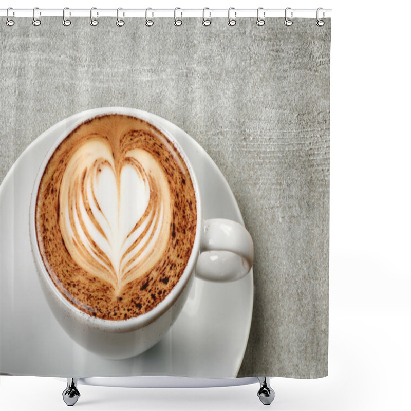 Personality  Cup Of Cappuccino Coffee Shower Curtains