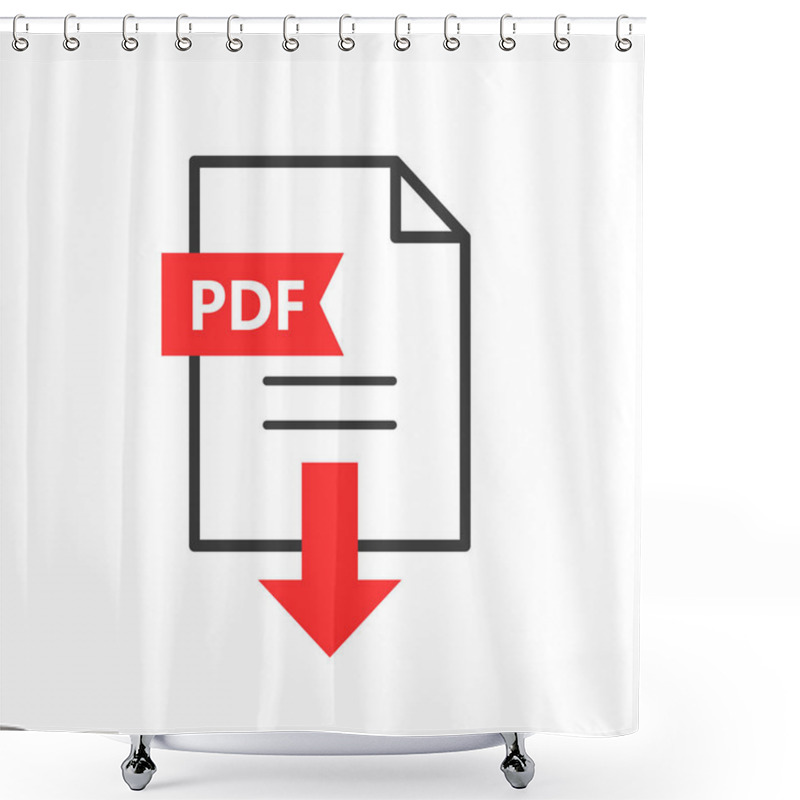 Personality  PDF Vector Icon. Download File Shower Curtains