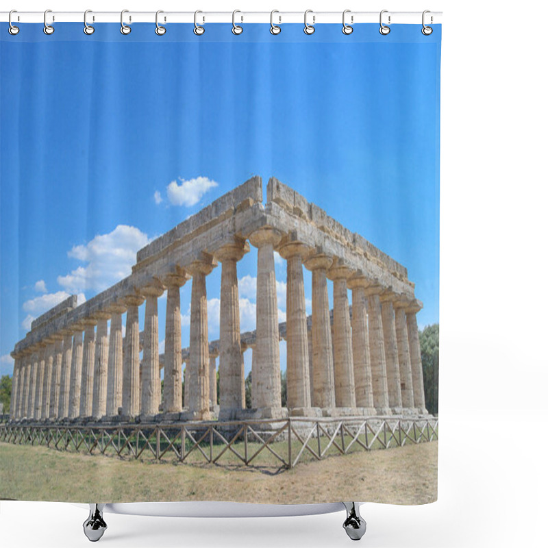 Personality  Paestum Temple #3 Shower Curtains