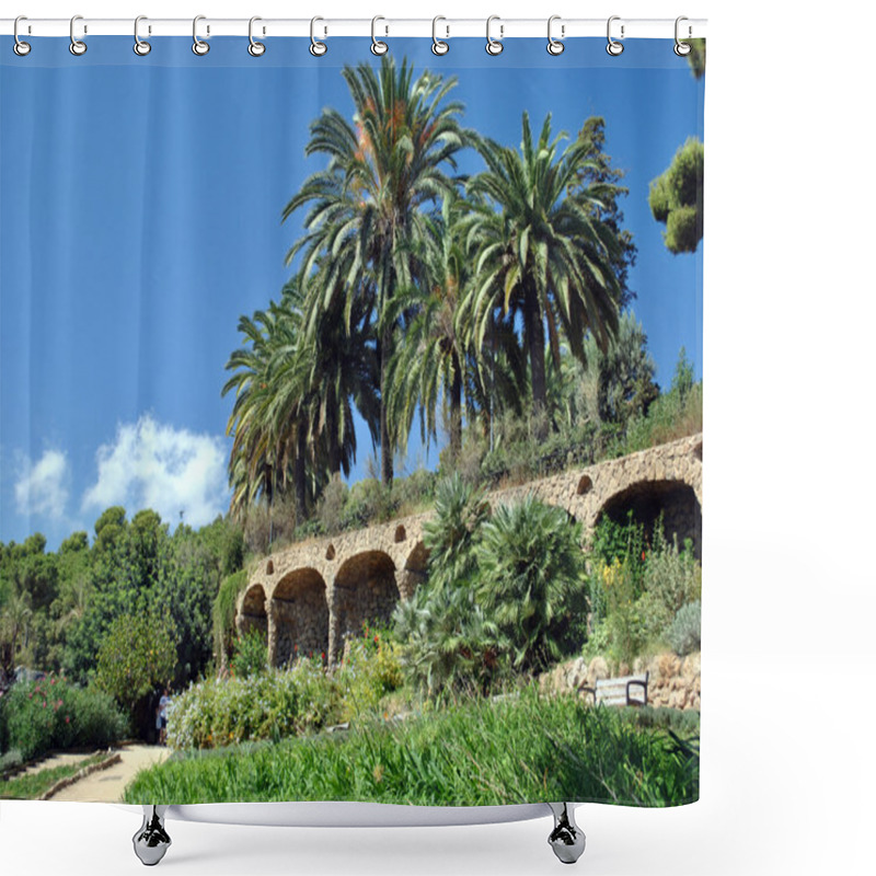 Personality  Barcelona Gaudi's Guell Park Shower Curtains