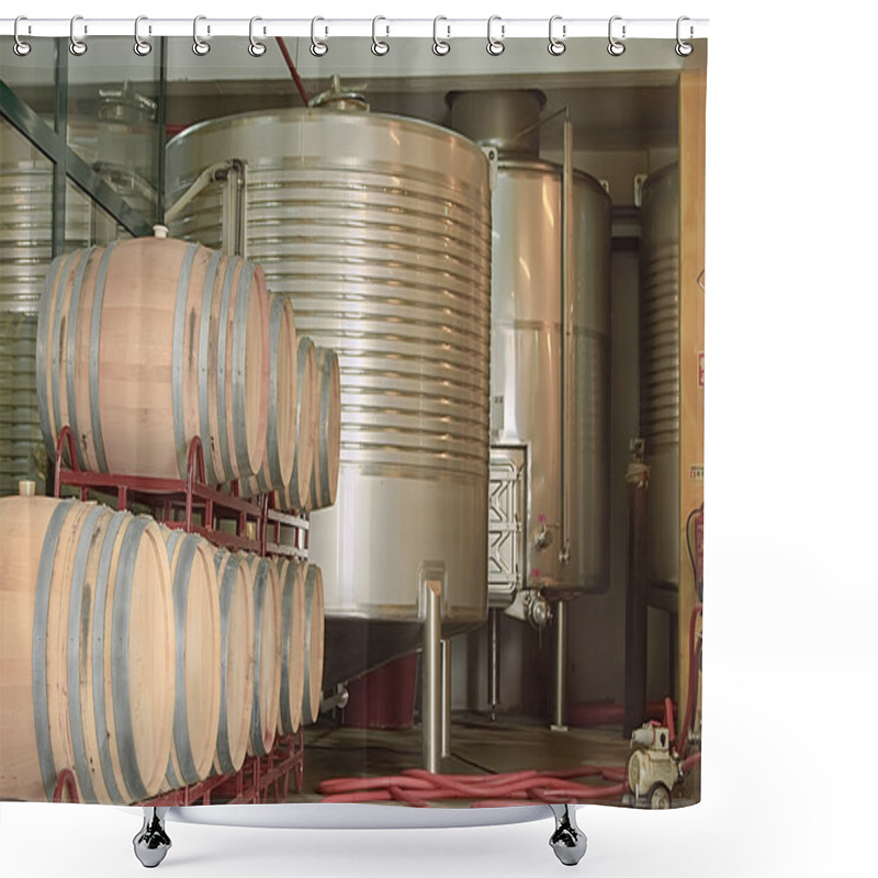 Personality  Modern Wine Factory Shower Curtains