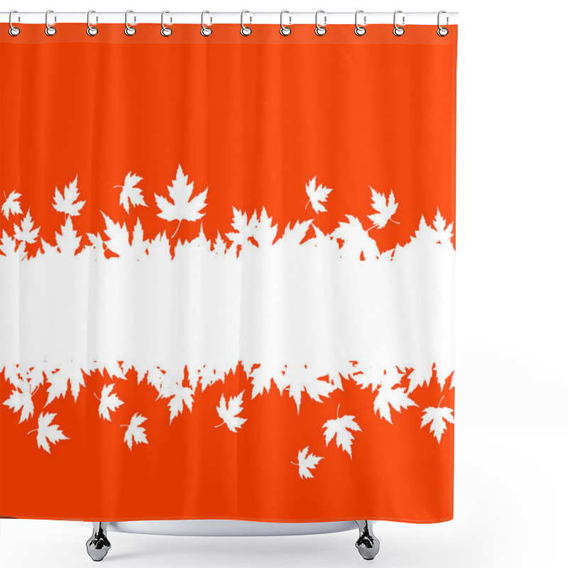 Personality  Autumn Leaves Background With Plank Border Shower Curtains