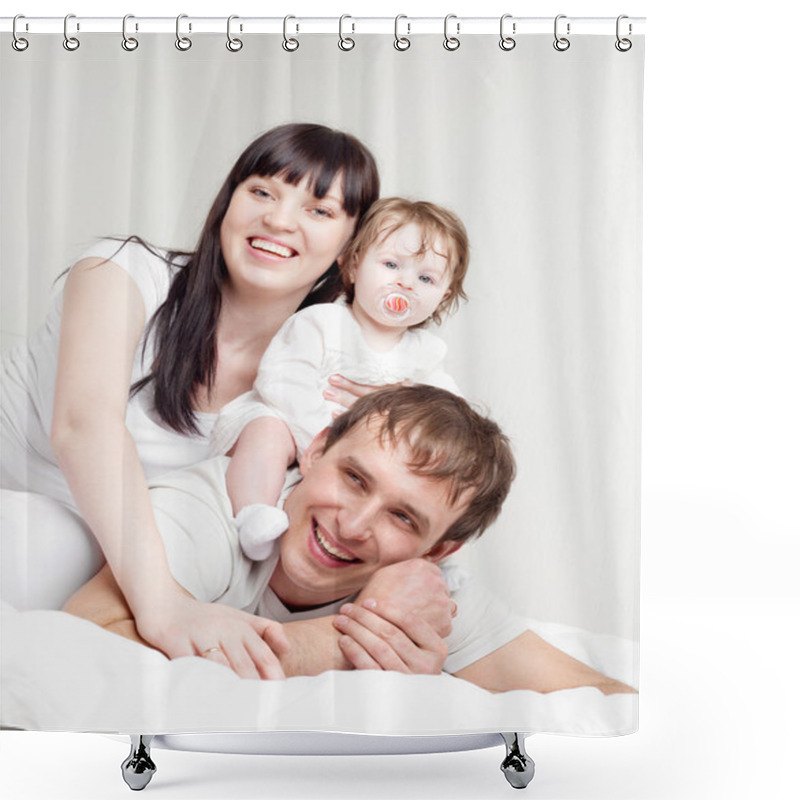 Personality  Happy Family Shower Curtains