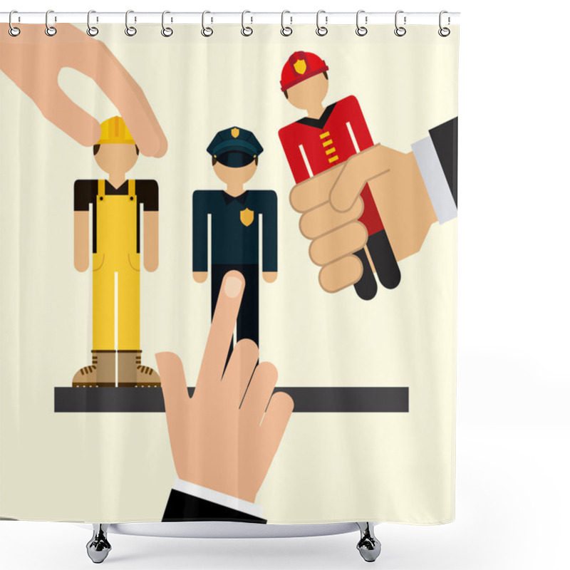 Personality  Jobs Concept  Shower Curtains