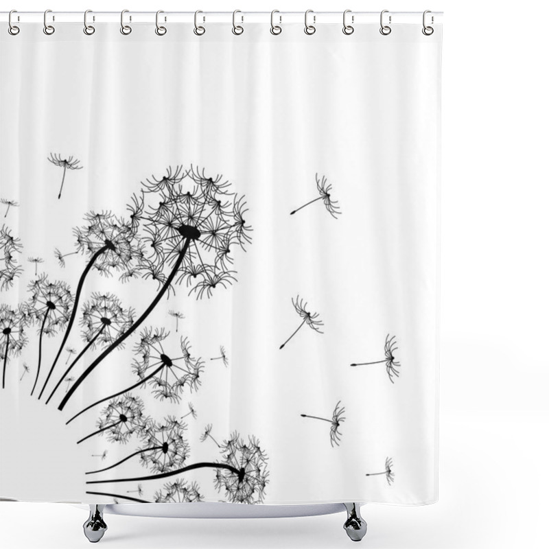 Personality  Vector Dandelion Shower Curtains