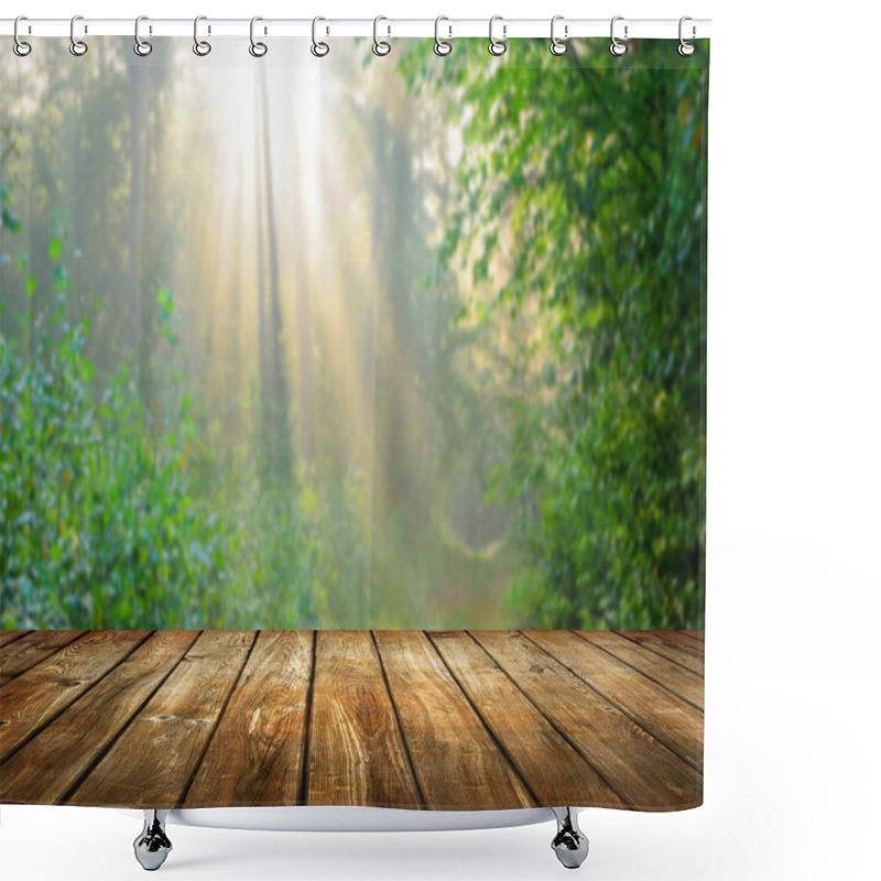 Personality  Empty Table  In The Forest Shower Curtains