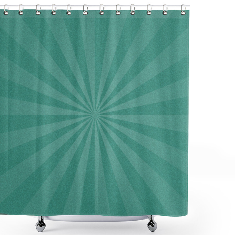 Personality  Turquoise Sunbeam Blank Background. Shower Curtains