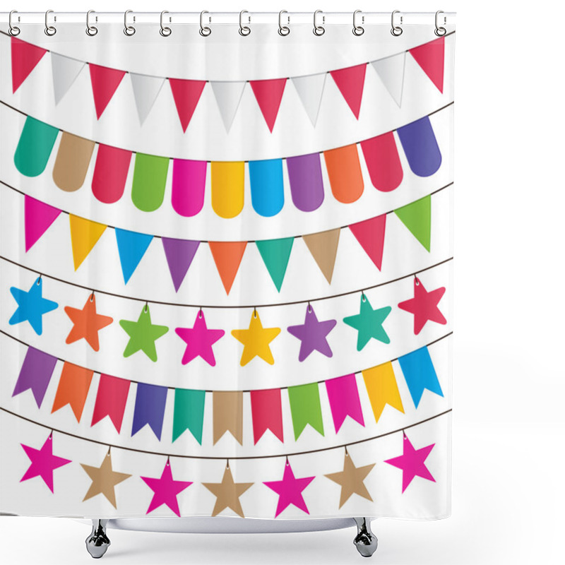 Personality  Party Flag Shower Curtains