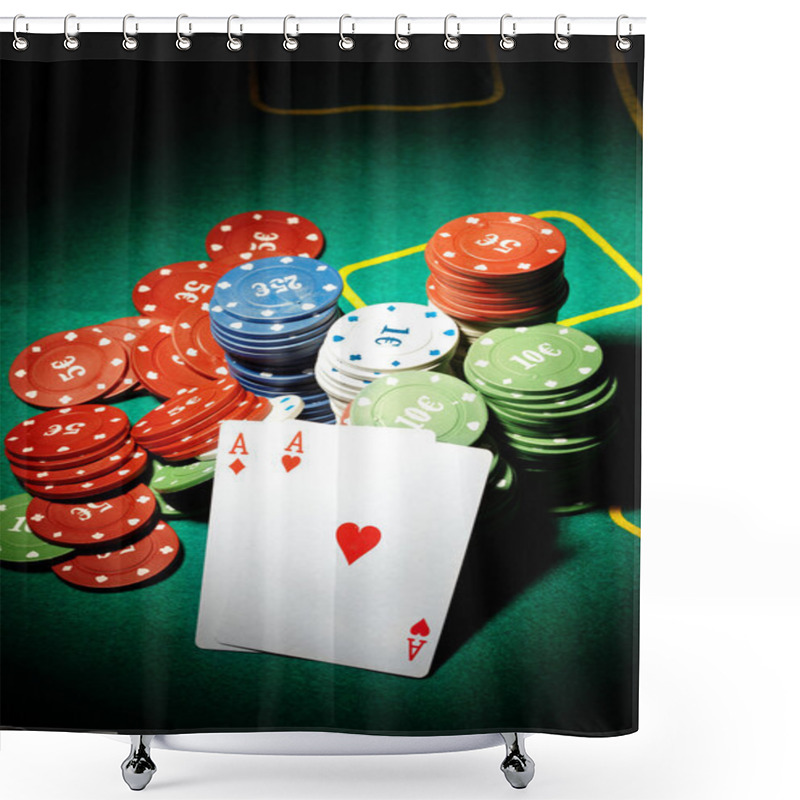 Personality  Poker Cards Shower Curtains