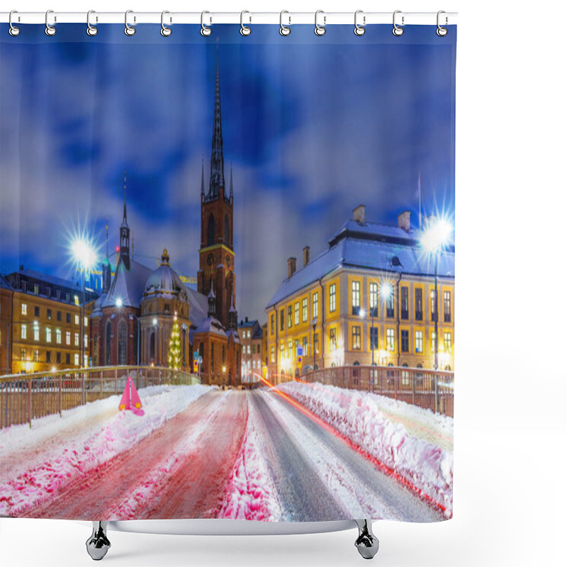 Personality  Winter In The Old Town In Stockholm, Sweden Shower Curtains