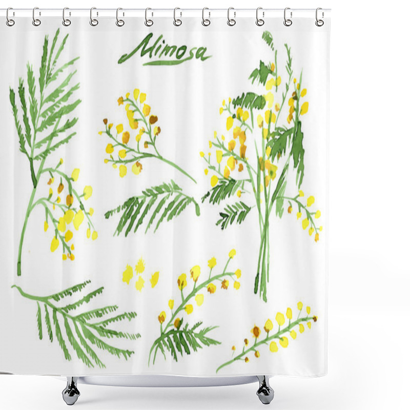 Personality  Set Of Hand-Drawn Mimosas Shower Curtains