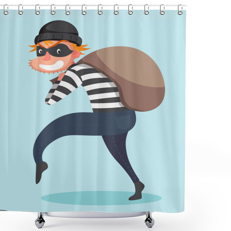 Personality  Sneaking Thief Character Shower Curtains