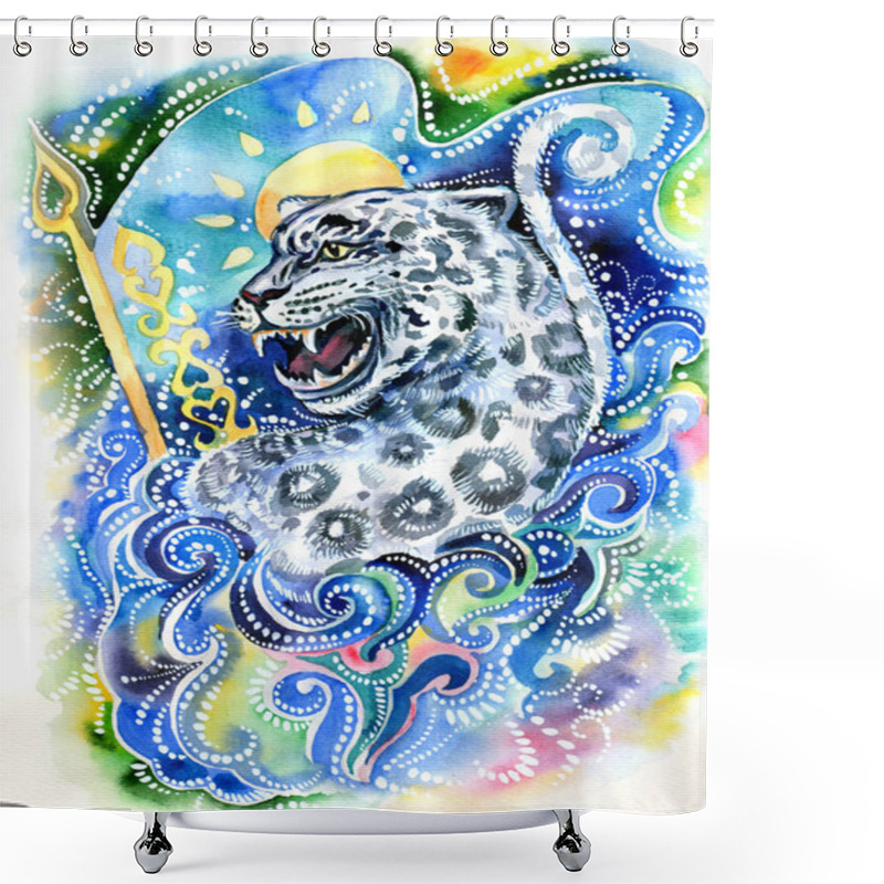 Personality  Kazakh Leopard, Leopard, Winter Leopard, Snow Leopard, Mountain Cat, Mountain Leopard, Chimbulak, Almaty, Snow Mountains, Flag Of Kazakhstan, Funny Camel, Act, White Camel, Snarling Leopard, Toy, Chinese Barsik, Symbol Of Kazakhstan, Legend , Logo, T Shower Curtains