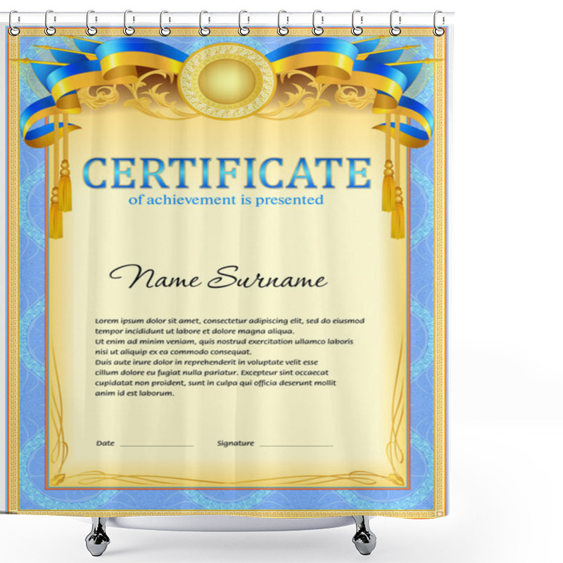 Personality  Empty Certificate Template Shower Curtains