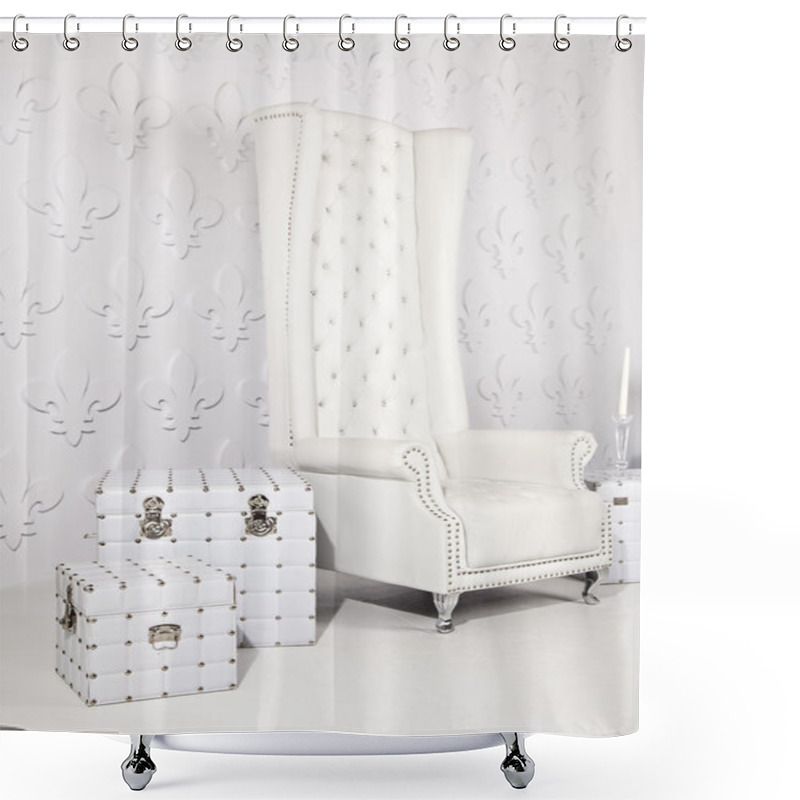 Personality  White Big Chair Shower Curtains