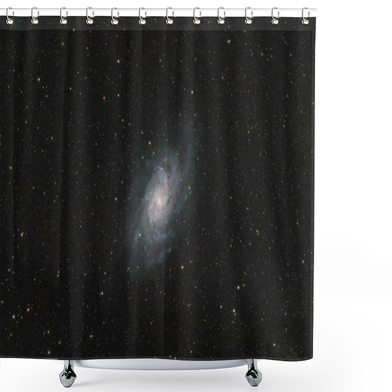 Personality  The Triangulum Galaxy, M 33. Is A Spiral Galaxy About 3.14 Million Light-years Way In The Constellation Triangulum. High Quality Photo Shower Curtains