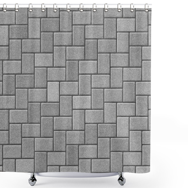 Personality  Herringbone Pattern Paving Seamless Texture Shower Curtains