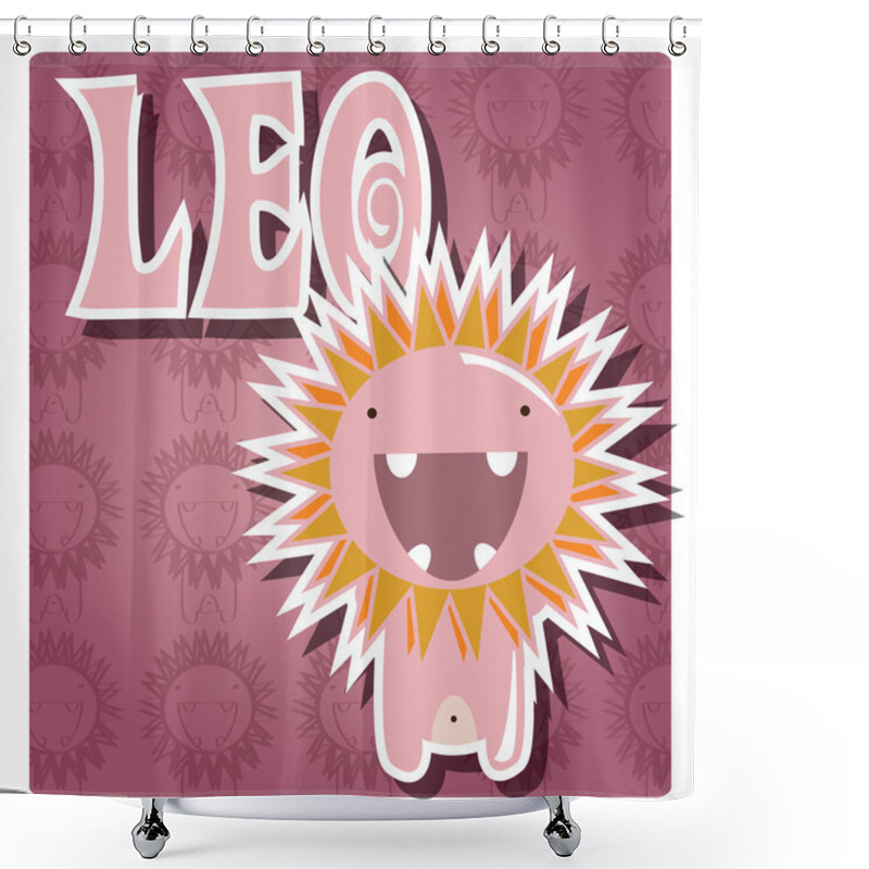 Personality  Zodiac Sign Leo Shower Curtains