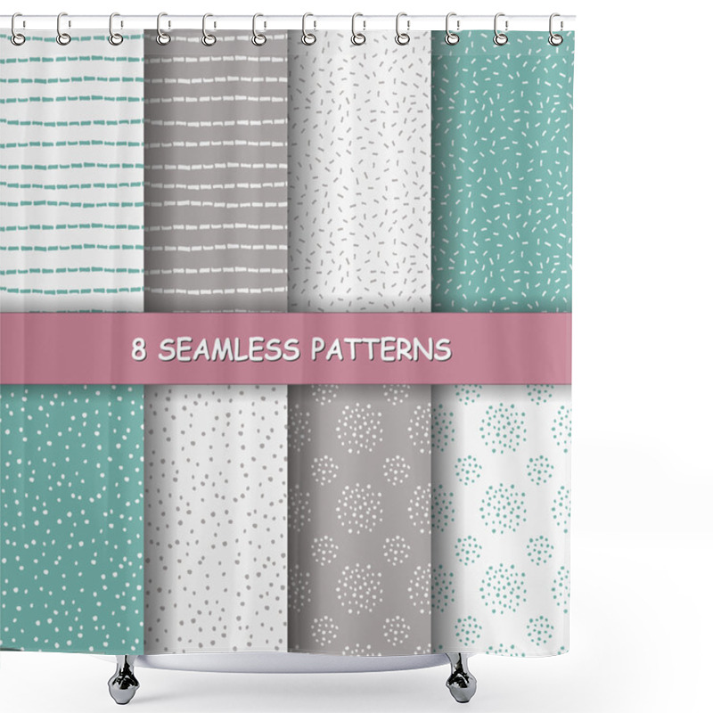 Personality  Seamless Hand Drawn Patterns.  Shower Curtains