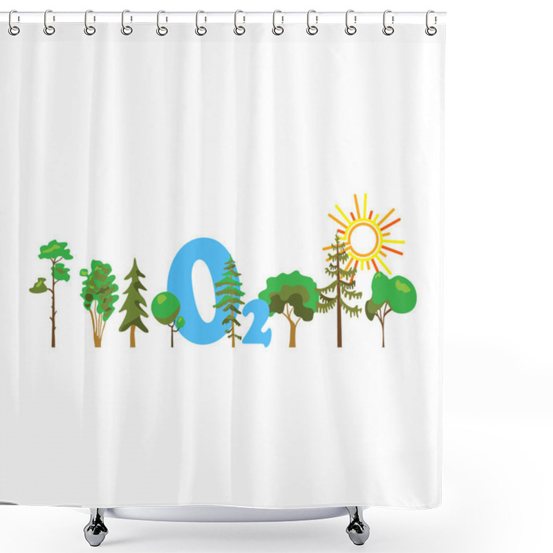 Personality  Cartoon Image Of Photosynthesis Trees Shower Curtains