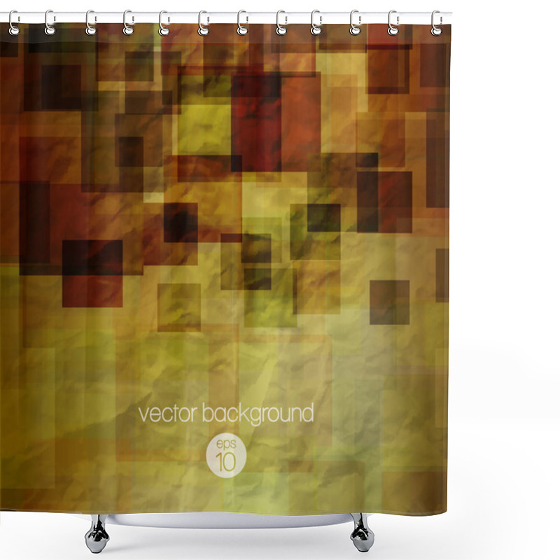 Personality  Abstraction Retro Grunge  Vector Background Shower Curtains