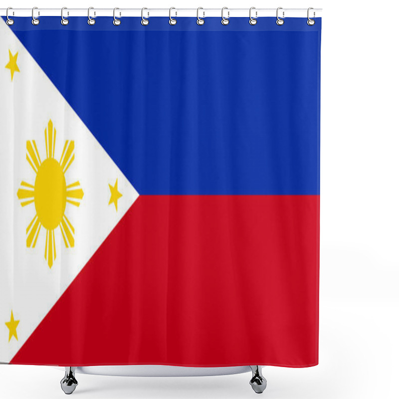 Personality  Philippine Flag Vector Shower Curtains