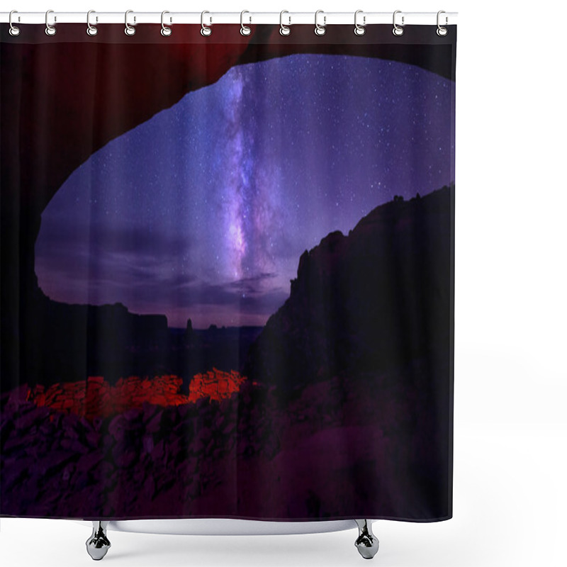 Personality  False Kiva And A Milky Way Island In The Sky Shower Curtains