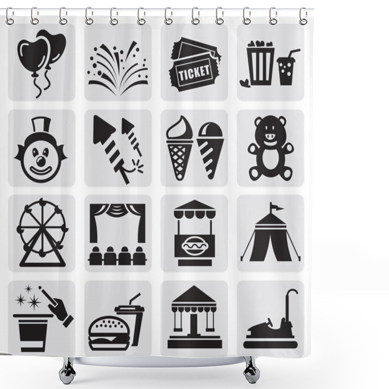 Personality  Carnival Icons Shower Curtains