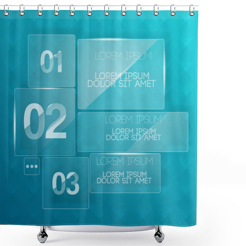 Personality  Background With Transparent Glass Plates. Shower Curtains