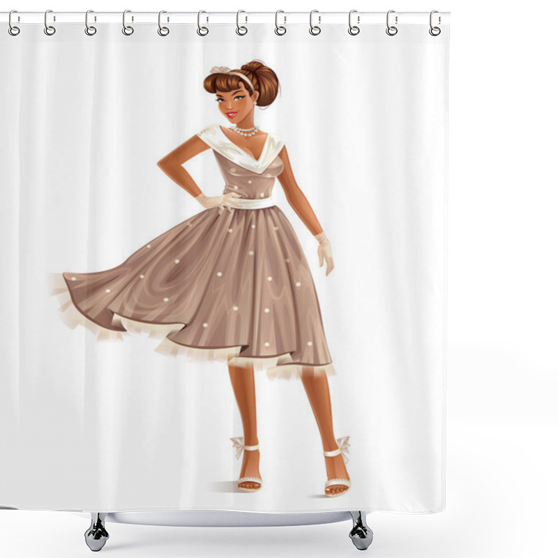 Personality  Retro Dress Shower Curtains