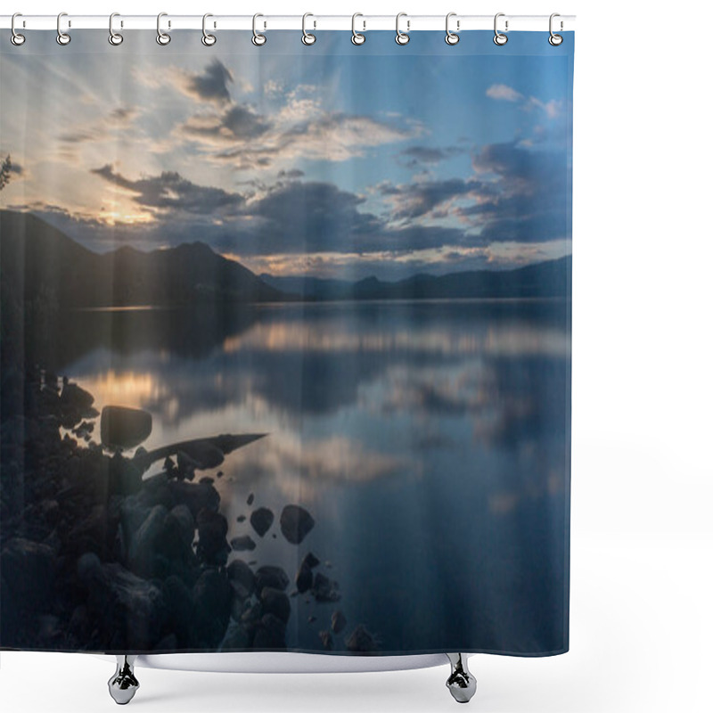 Personality  Romantic Lake Landscape In Europe Shower Curtains