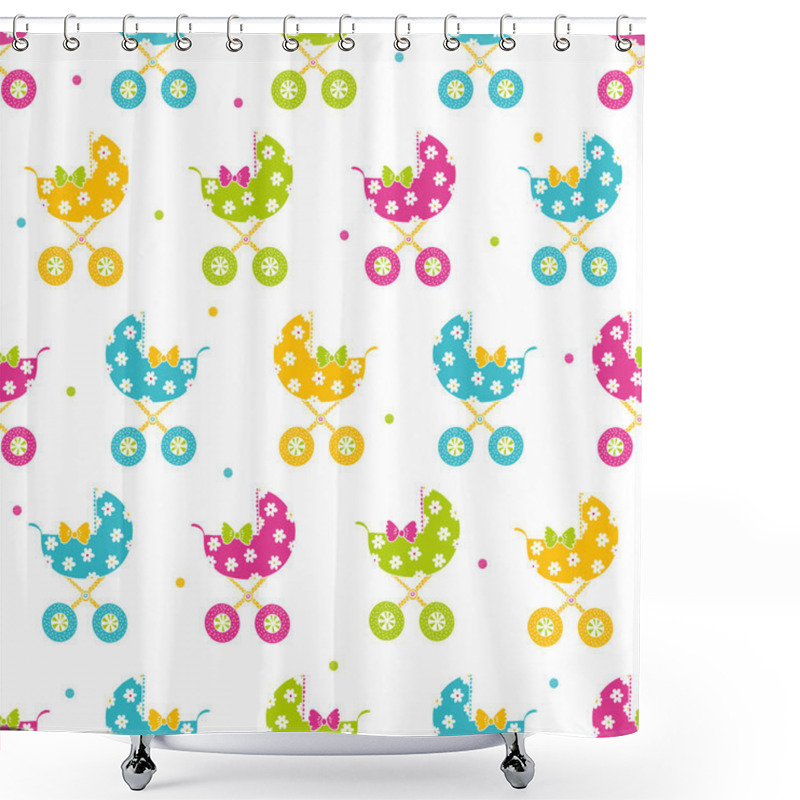 Personality  Children's Seamless Pattern For Newborn Babies. Shower Curtains