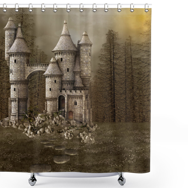 Personality  Fairy Tale Castle Shower Curtains